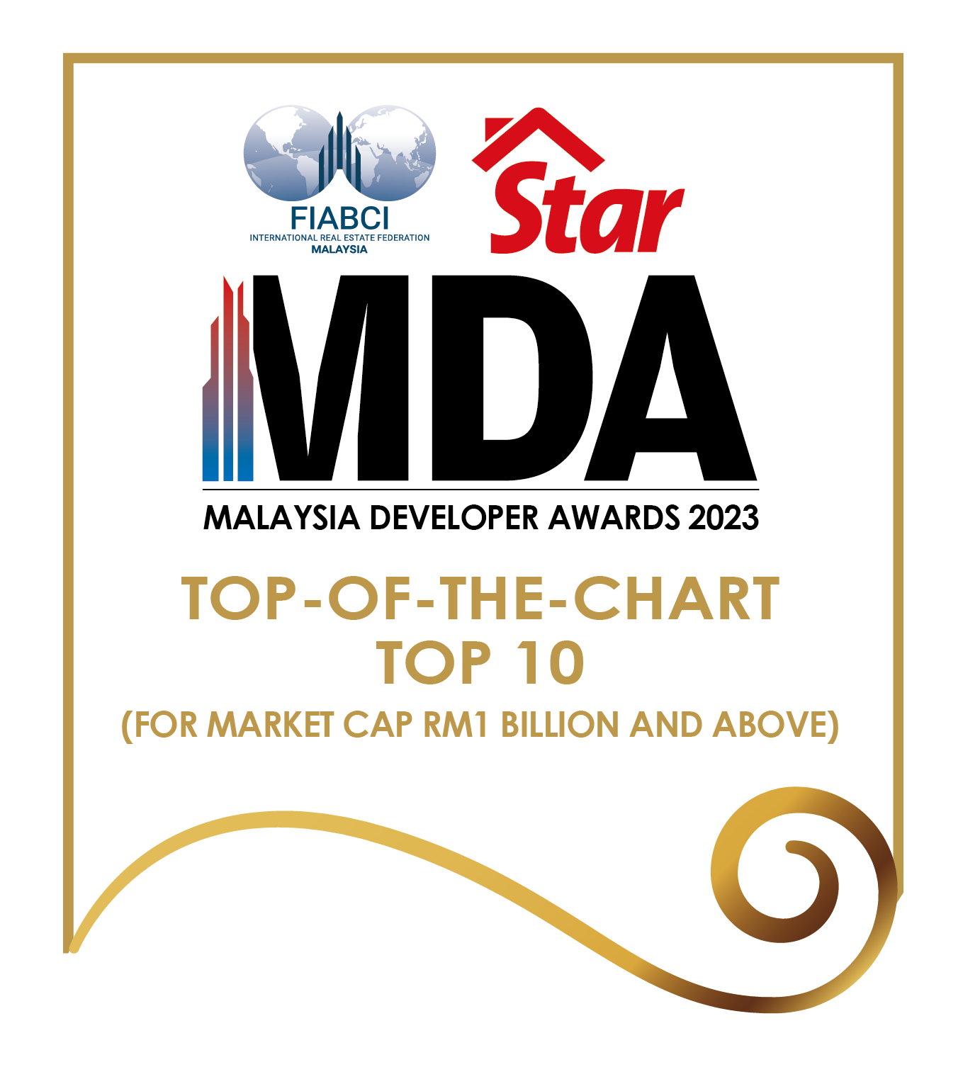 Malaysia’s Top 10 Developers, Top-of-the Chart for market cap of RM1 bil and above's logo